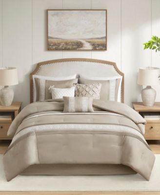 Madison Park Сет из 7 шт. покрывал с кружевом Lacey Lace Trim Microfiber Queen