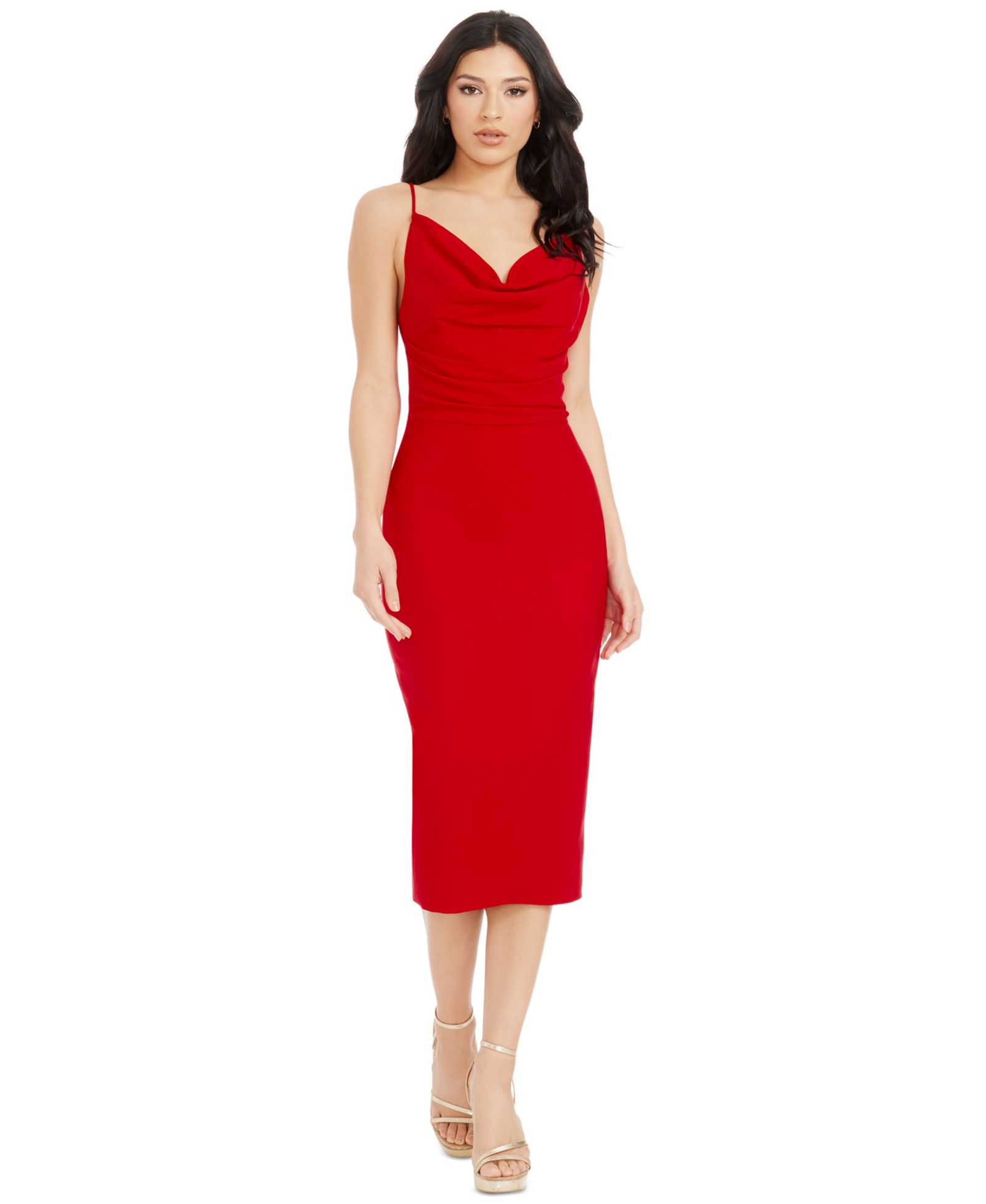 Платье Dress the Population Women's Nikki Cowl Neck Low-Back
