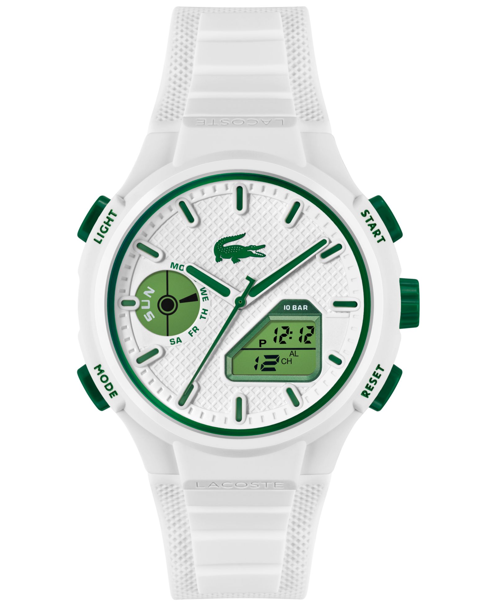 Lacoste Мужские часы LC33 White Silicone Strap, 45mm