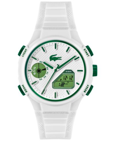 Lacoste Мужские часы LC33 White Silicone Strap, 45mm