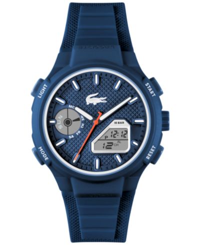 Lacoste Мужские часы LC33 Blue, силиконовый ремешок, 45mm