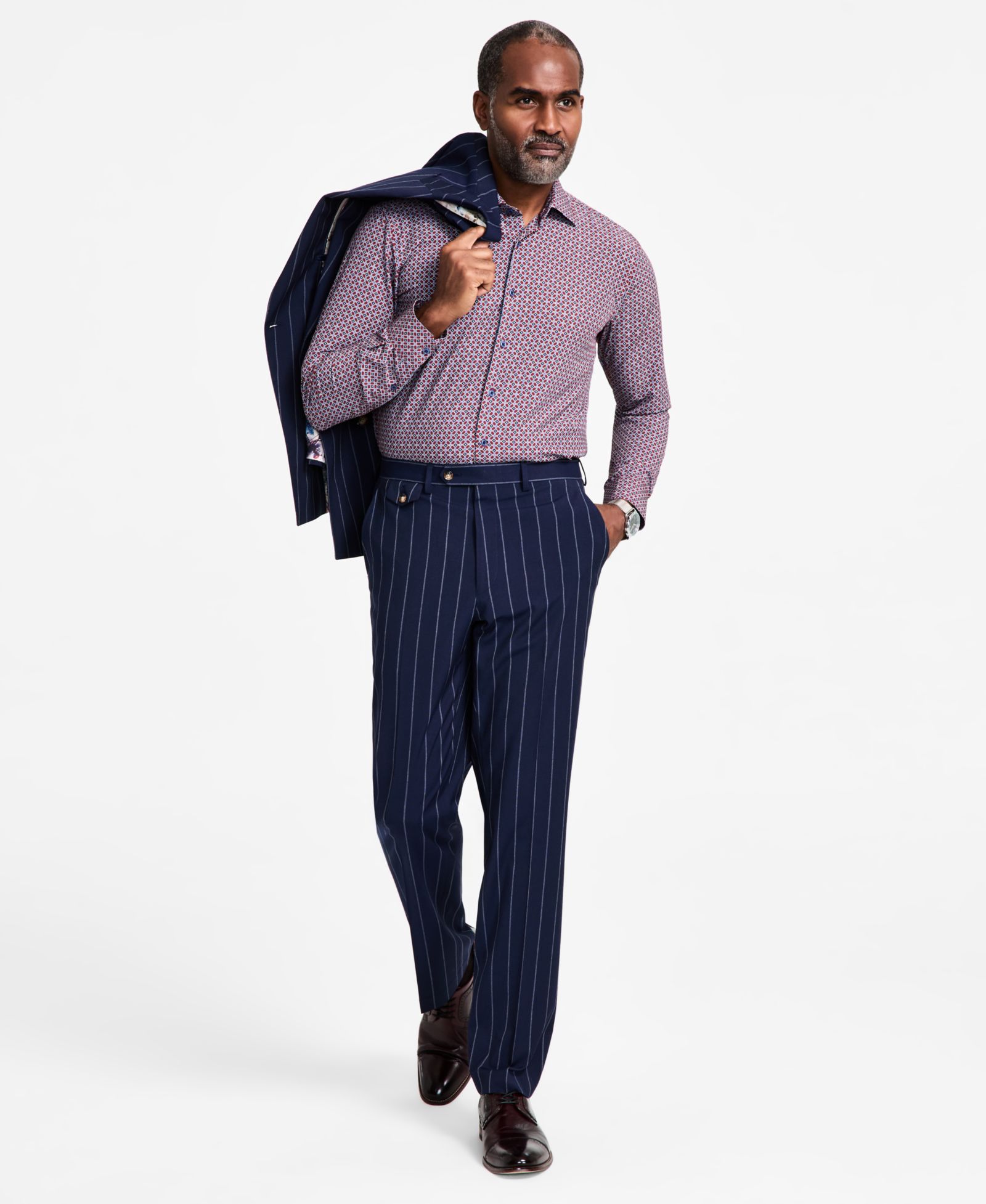 Мужские брюки Tayion Collection Regular-Fit Pinstripe Suit