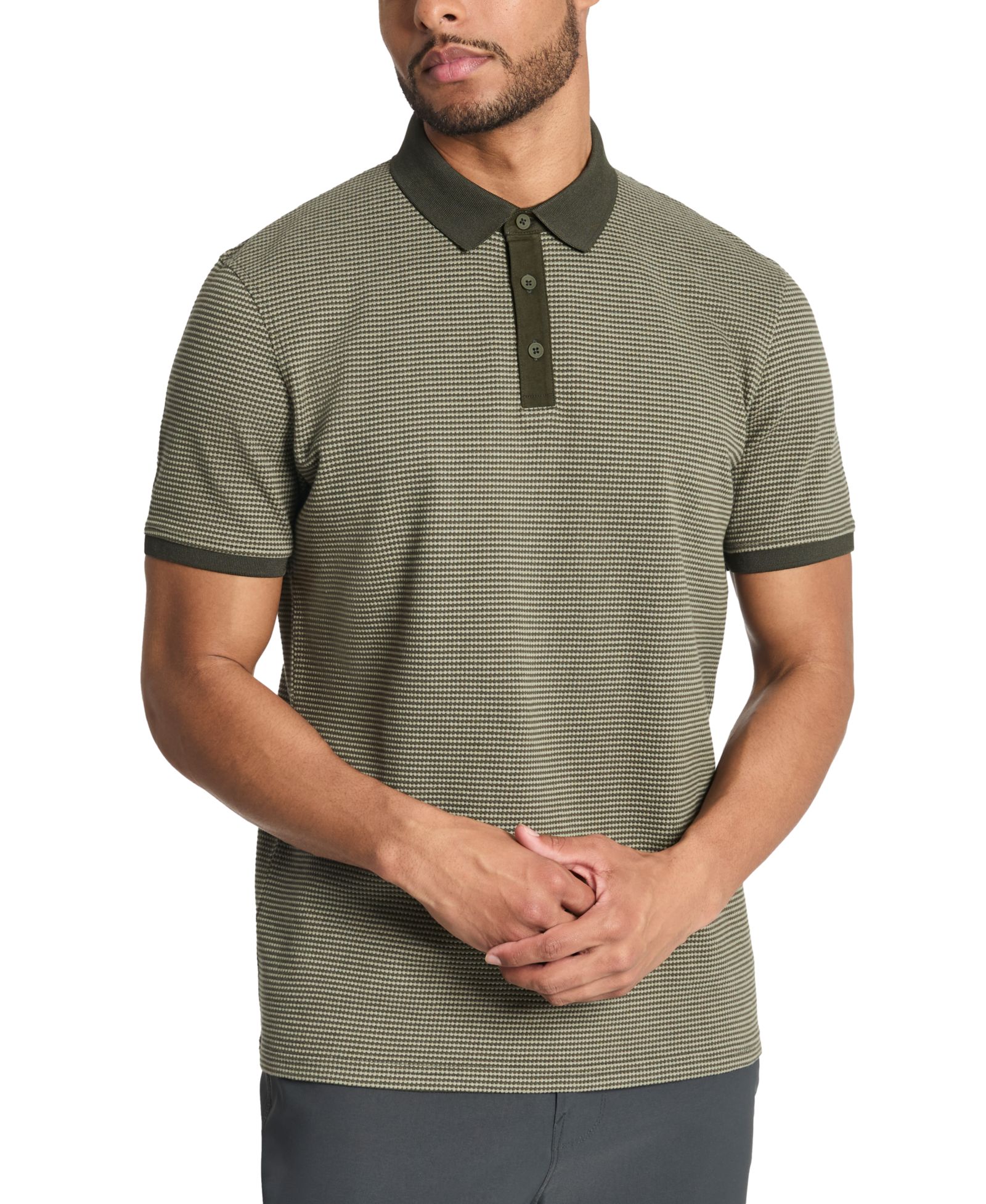 Kenneth Cole Мужская поло рубашка Slim-Fit с текстурным трикотажем