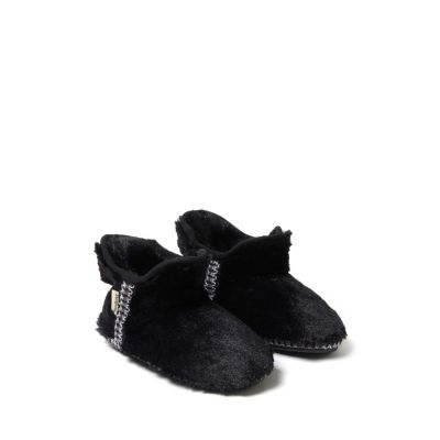 Детские мягкие тапочки-ботинки Dearfoams Kid's Girls Charlotte Fuzzy