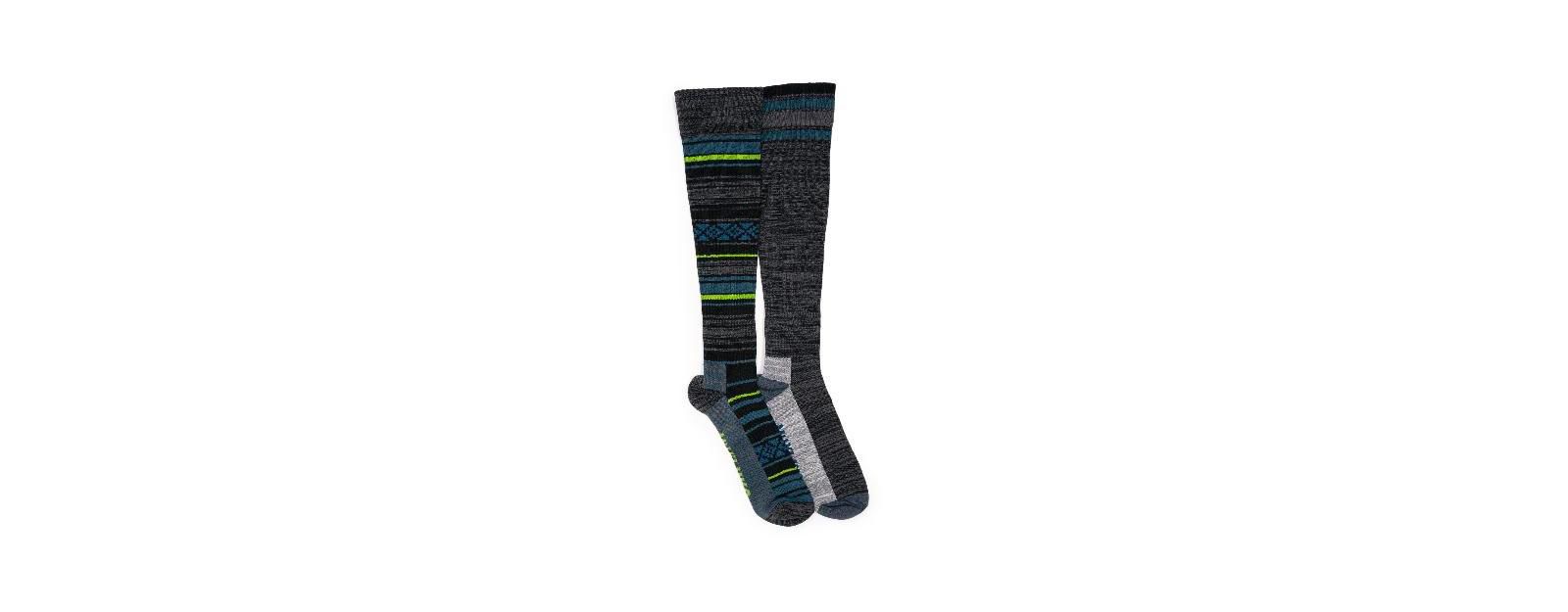 Muk Luks Men's Tall Compression Socks (2 Pair Pack)