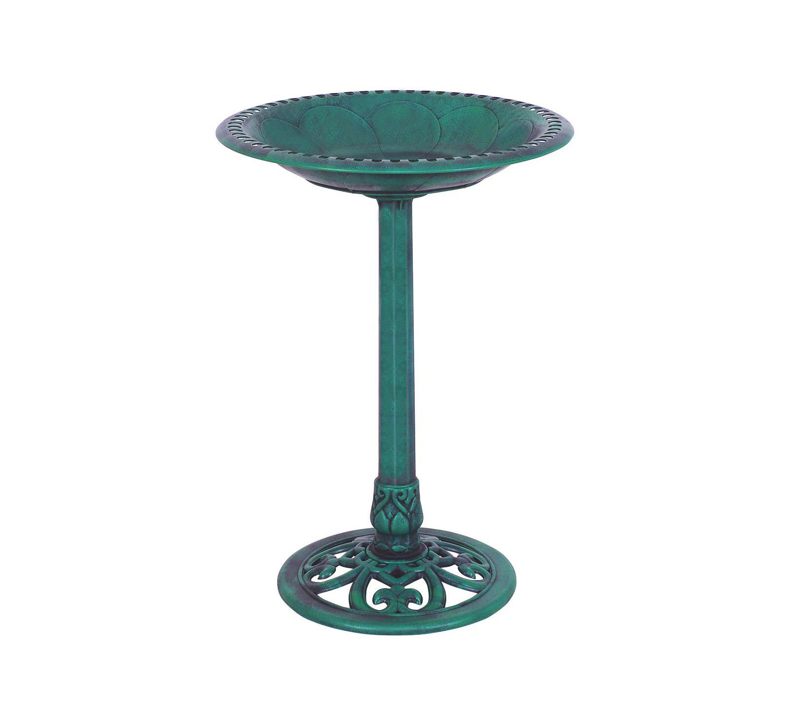 SKONYON Outdoor Garden Pedestal Bird Bath Feeder