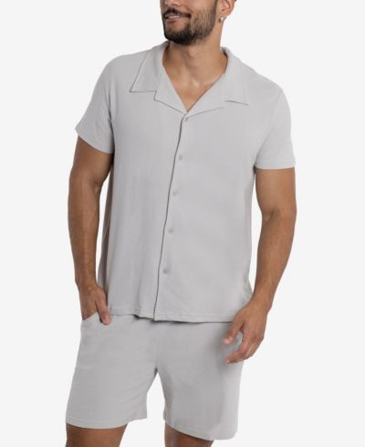 Рубашка SPRING + MERCER Men's Camp Collar Casual Short Sleeve Button-Up