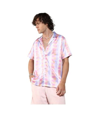 Мужская рубашка Campus Sutra Lavender & Pale Orange Relaxed Ombre