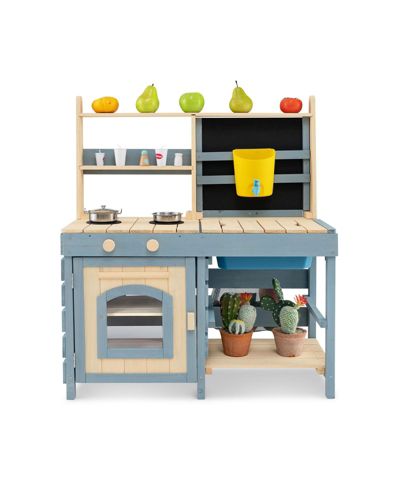 Skonyon 2-in-1 Outdoor Mud Kitchen Playset, Ages 3+