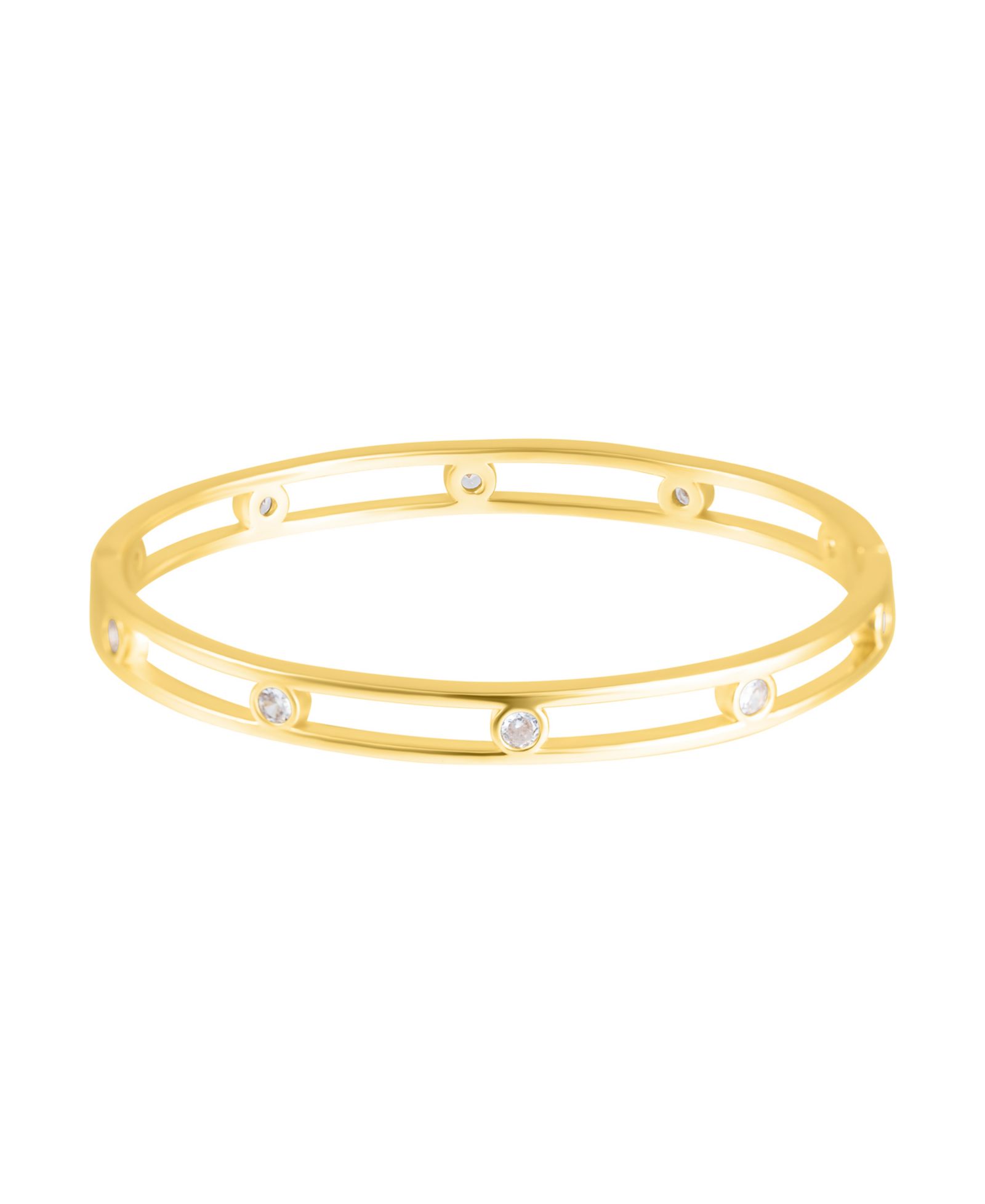 Браслет ADORNIA Gold Cubic Zirconia Studded Bangle