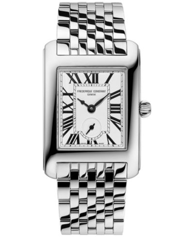 Женские часы Frederique Constant Swiss Carree Small Seconds Stainless Steel Bracelet 25mm