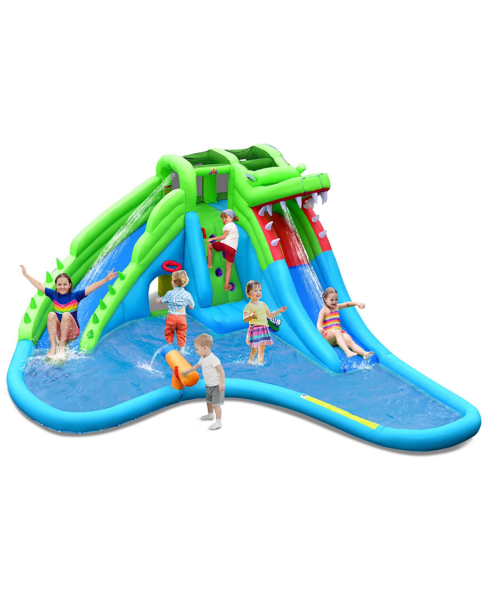 Надувной водный аттракцион Costway Kids Bounce Castle с воздуходувкой (не входит в комплект)