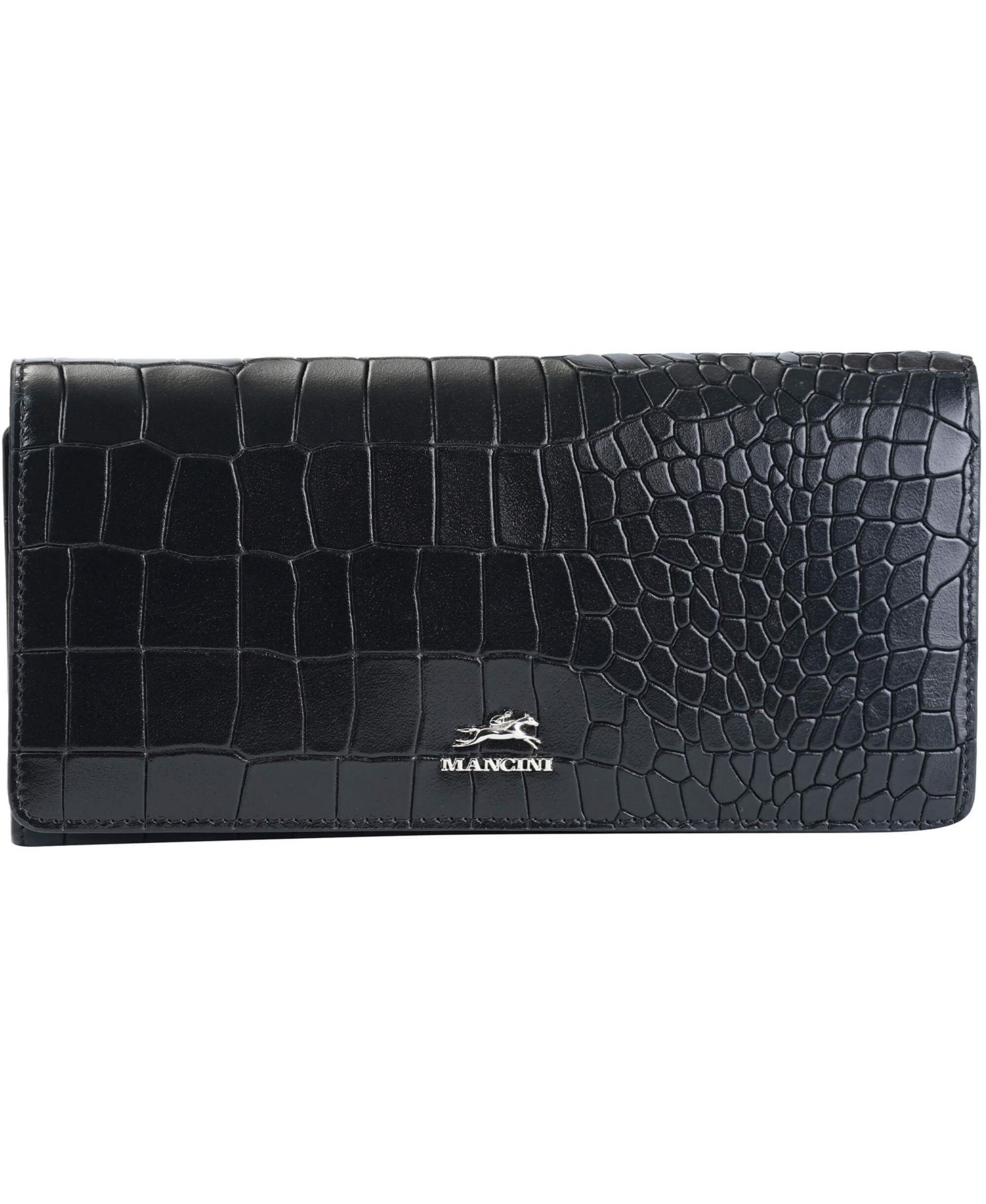 Женский кошелек Mancini Croco2 RFID Secure Trifold