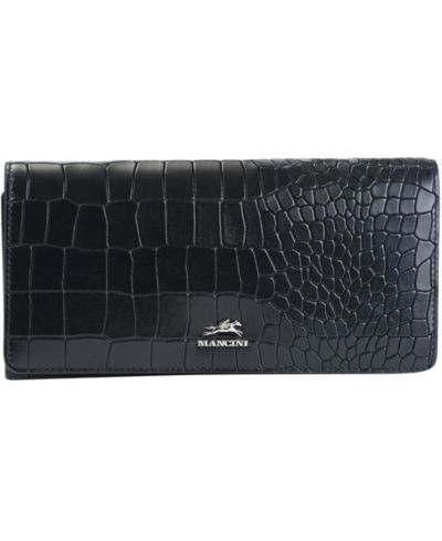 Женский кошелек Mancini Croco2 RFID Secure Trifold