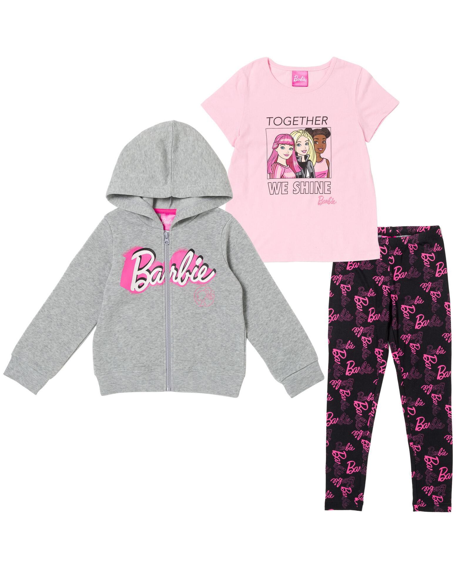Комплект из худи и леггинсов Barbie для девочек, 3 предмета