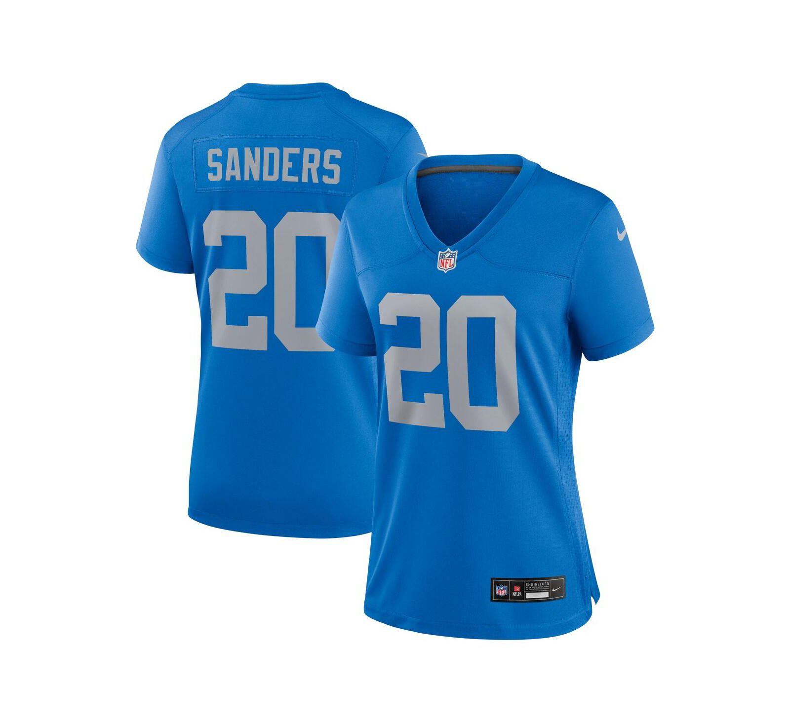 Женская игровая джерси Nike Barry Sanders Blue Detroit Lions Alternate