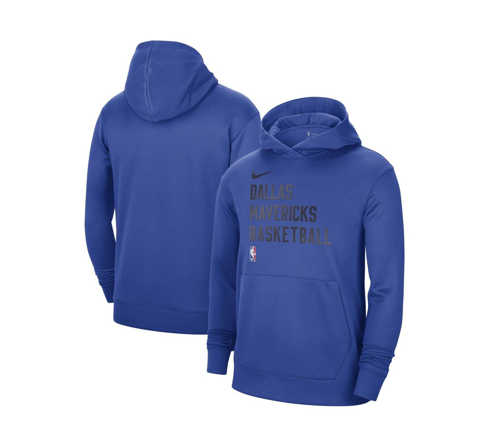 Худи Nike Men's and Women's Royal Dallas Mavericks 2023/24 Performance Spotlight On-Court Practice Pullover