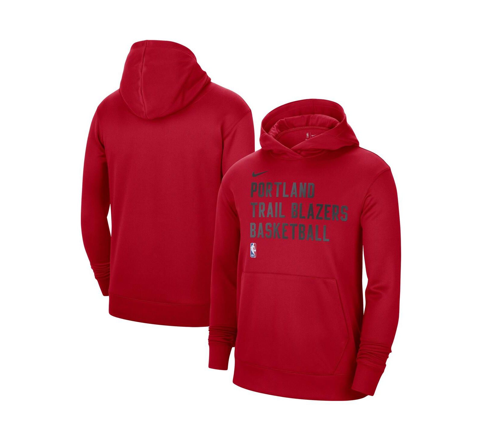 Nike худи Nike Men's and Women's красный Portland Trail Blazers 2023/24 Performance Spotlight On-Court Practice