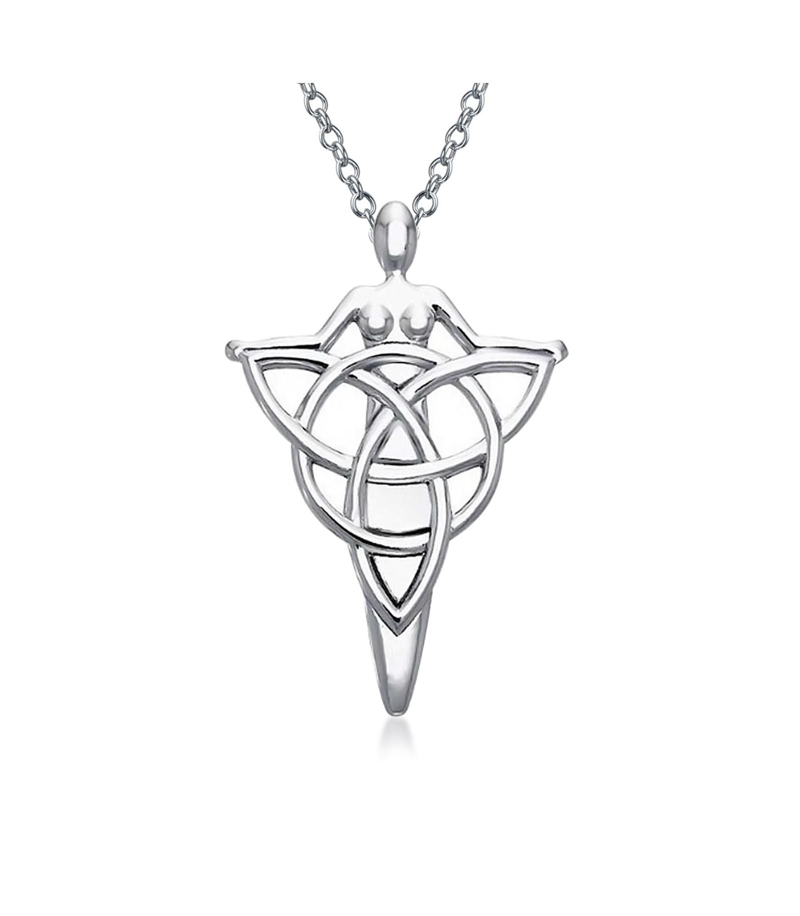 Подвеска-ожерелье Bling Jewelry Irish Triquetra Celtic Ancient Divine Deity Danu Goddess Of Tree Protector Of Land Sterling