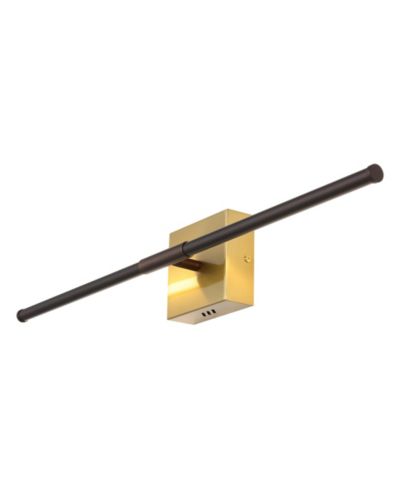 Настенный светильник Makena 28" Modern Minimalist диммируемый, Oil Rubbed Bronze/Brass Gold