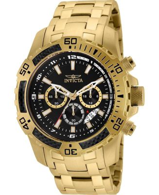 Invicta Men's 24855 Pro Diver Quartz Chronograph Black Dial Watch