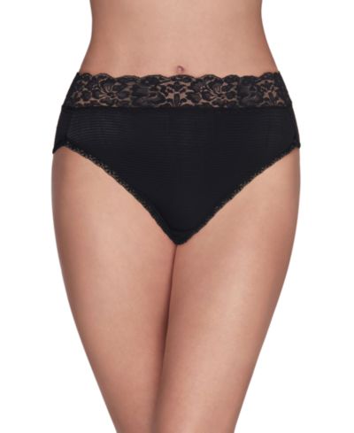 Vanity Fair Lingerie Women's Flattering Lace Hi-Cut Panty Underwear 13280, extended sizes available