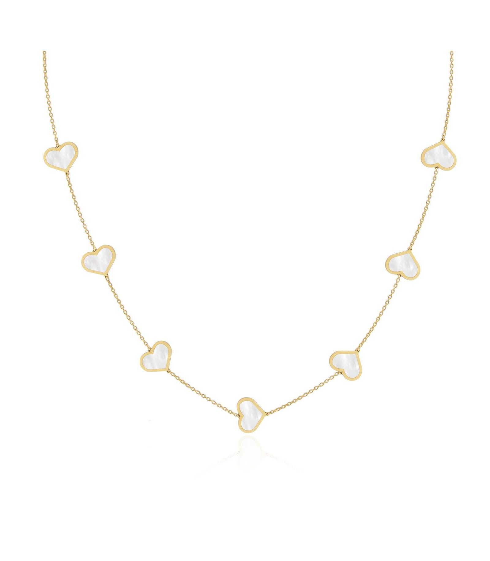 Ожерелье The Lovery Mother of Pearl Heart Station