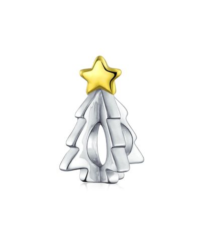 Bling Jewelry .925 Sterling Silver Star Christmas Tree Charm Bead для браслета