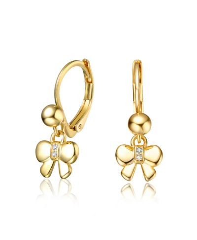 Серьги-подвески GiGiGirl с позолотой 14K и кубическим цирконием для детей