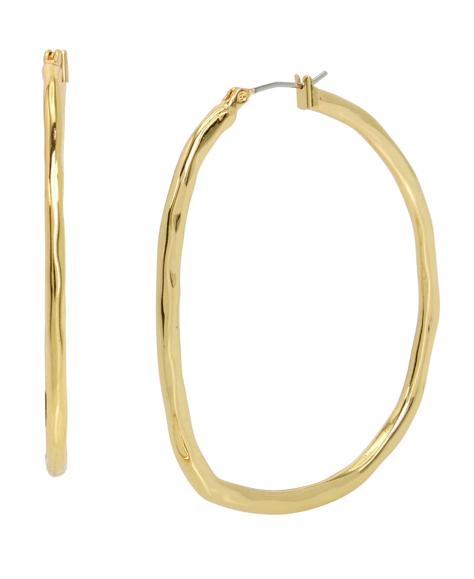 Robert Lee Morris Soho Gold Sculpted Hoop Earrings