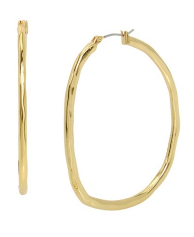 Robert Lee Morris Soho Gold Sculpted Hoop Earrings