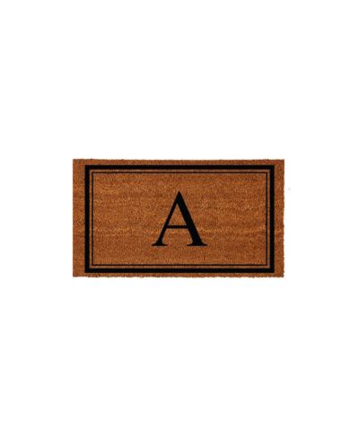Коврик для двери Evergreen Monogram 28" x 16", 100% натуральная кокосовая койра, буква A