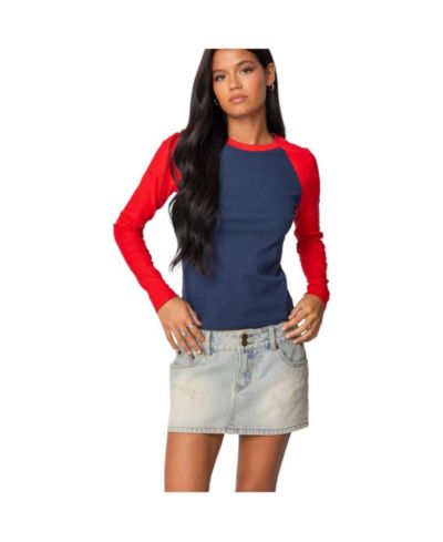 Женская футболка Edikted Tommi Raglan Long Sleeve T Shirt