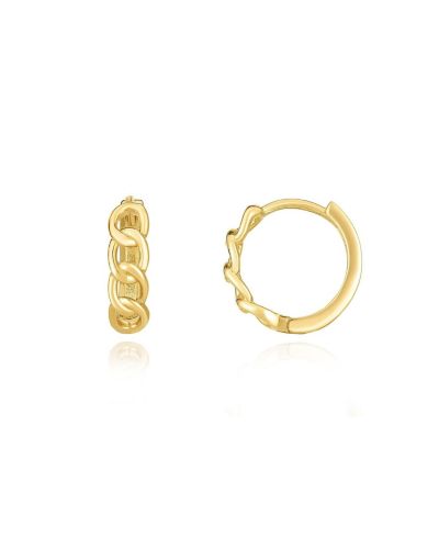 Серьги-кольца The Lovery Curb Huggie 14K Gold