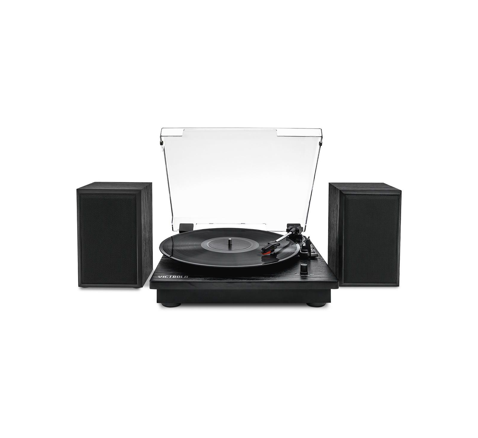 Victrola Montauk 3-Speed Bluetooth Turntable System with Bookshelf Speakers