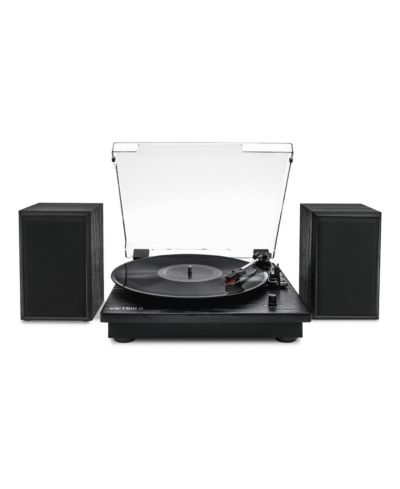 Victrola Montauk 3-Speed Bluetooth Turntable System with Bookshelf Speakers