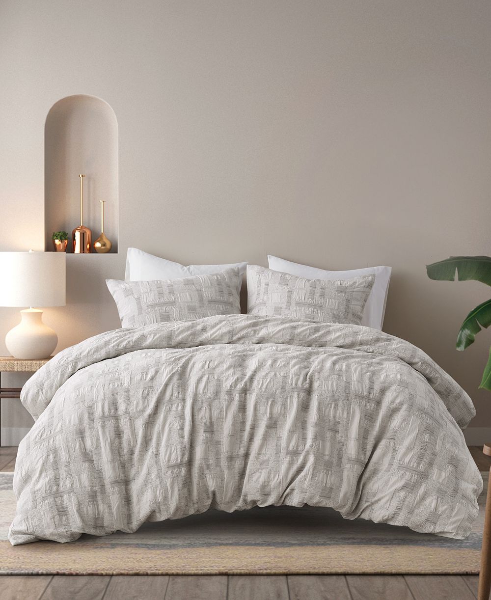 INK+IVY Cairo Jacquard 3-Pc. Duvet Cover Set, Full/Queen
