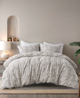 INK+IVY Cairo Jacquard 3-Pc. Duvet Cover Set, Full/Queen
