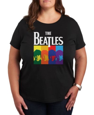 Hybrid Apparel Trendy Plus Size the Beatles Logo Graphic T-shirt