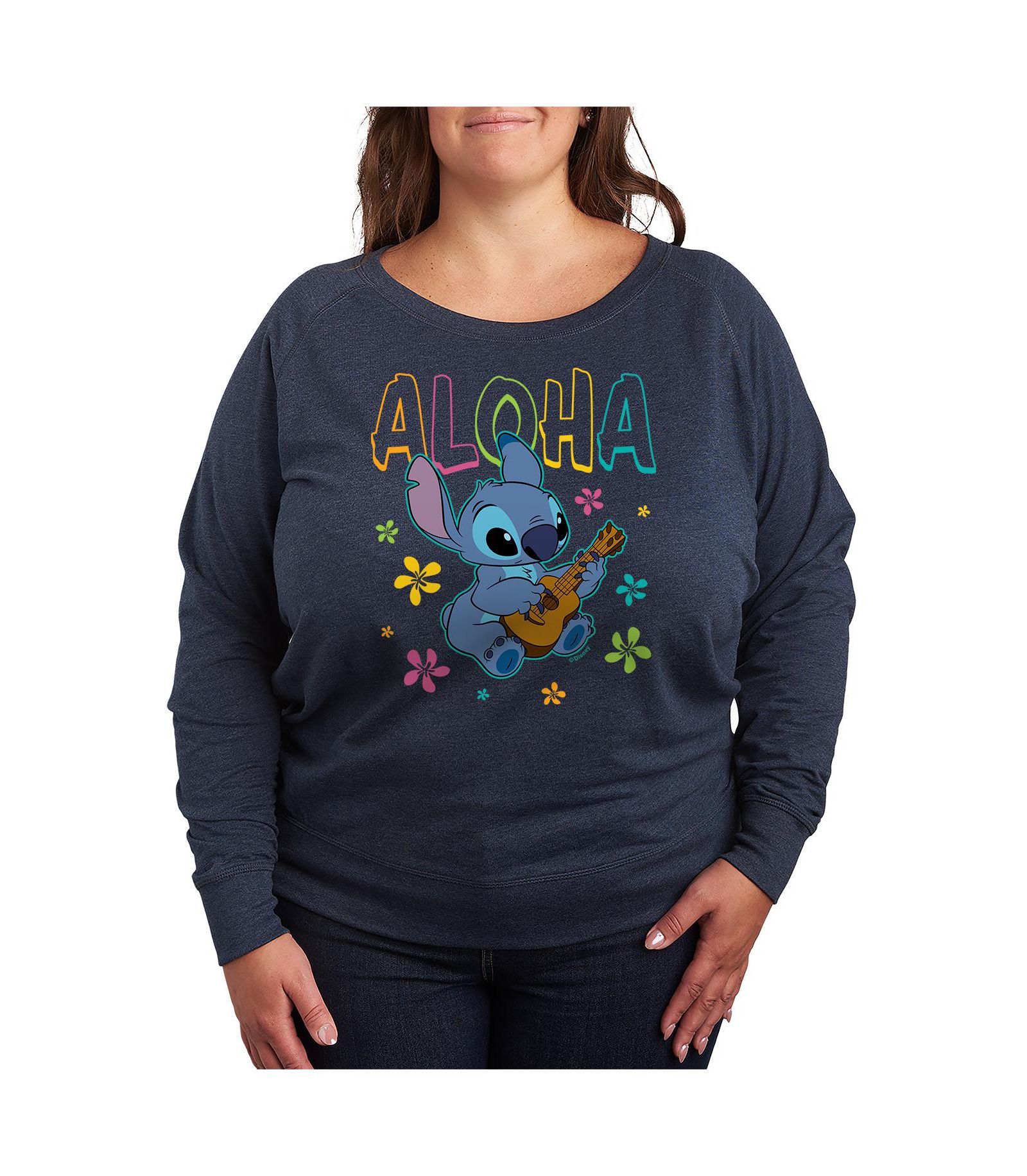 Футболка Hybrid Apparel Plus Size Lilo and Stitch Aloha Graphic с принтом