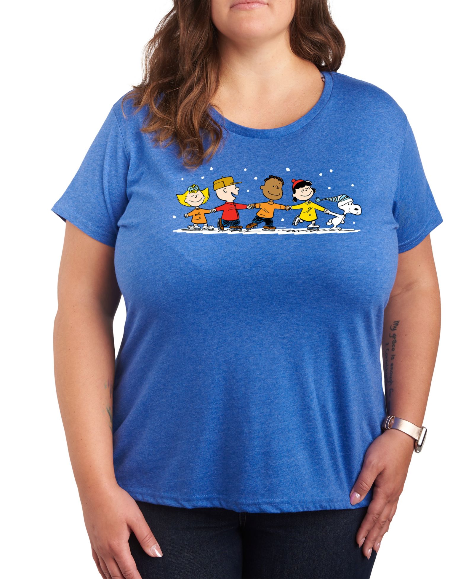 Hybrid Apparel Plus Size футболка с принтом Peanuts Group
