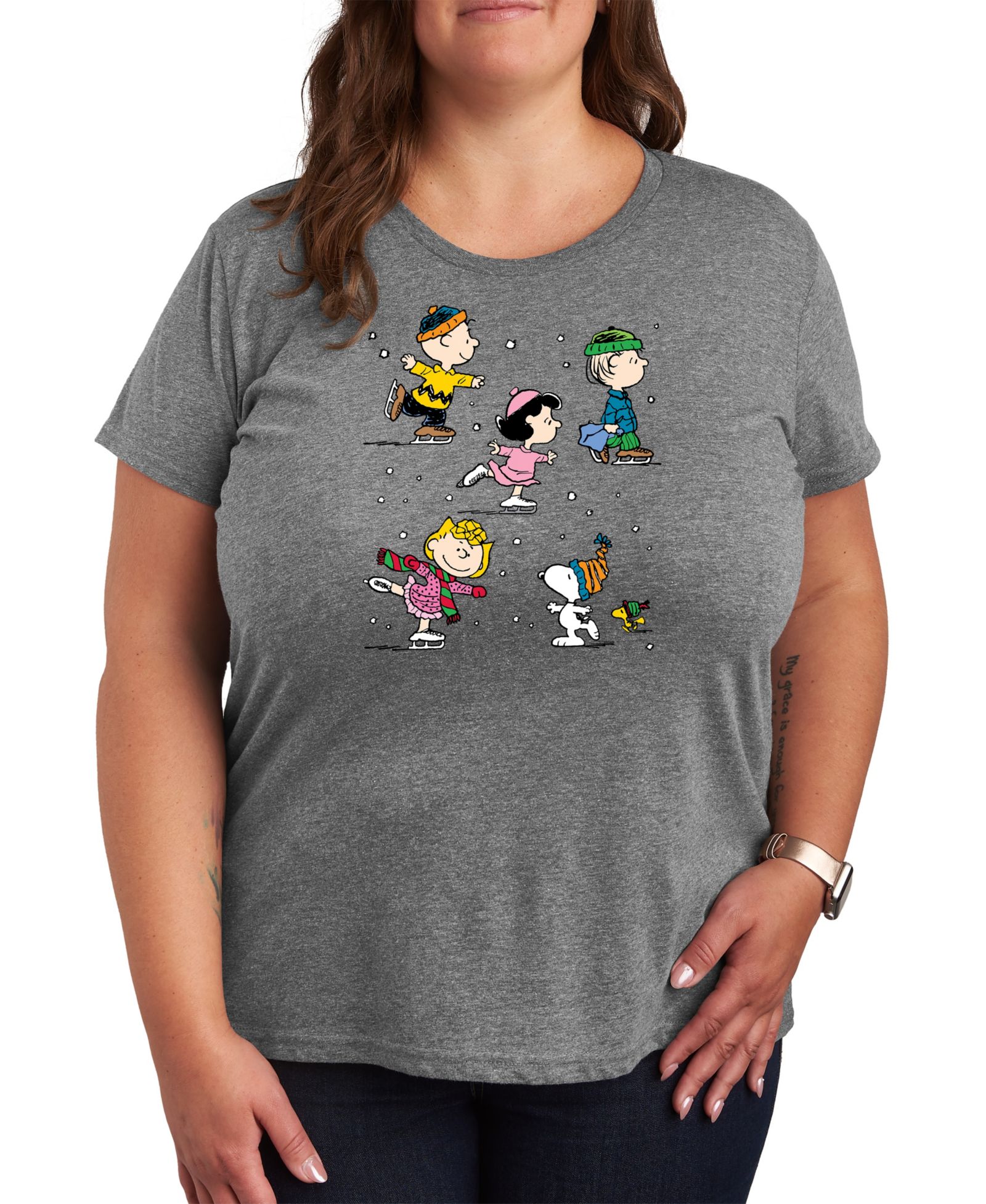 Футболка Peanuts Skating с графикой Hybrid Apparel Plus Size