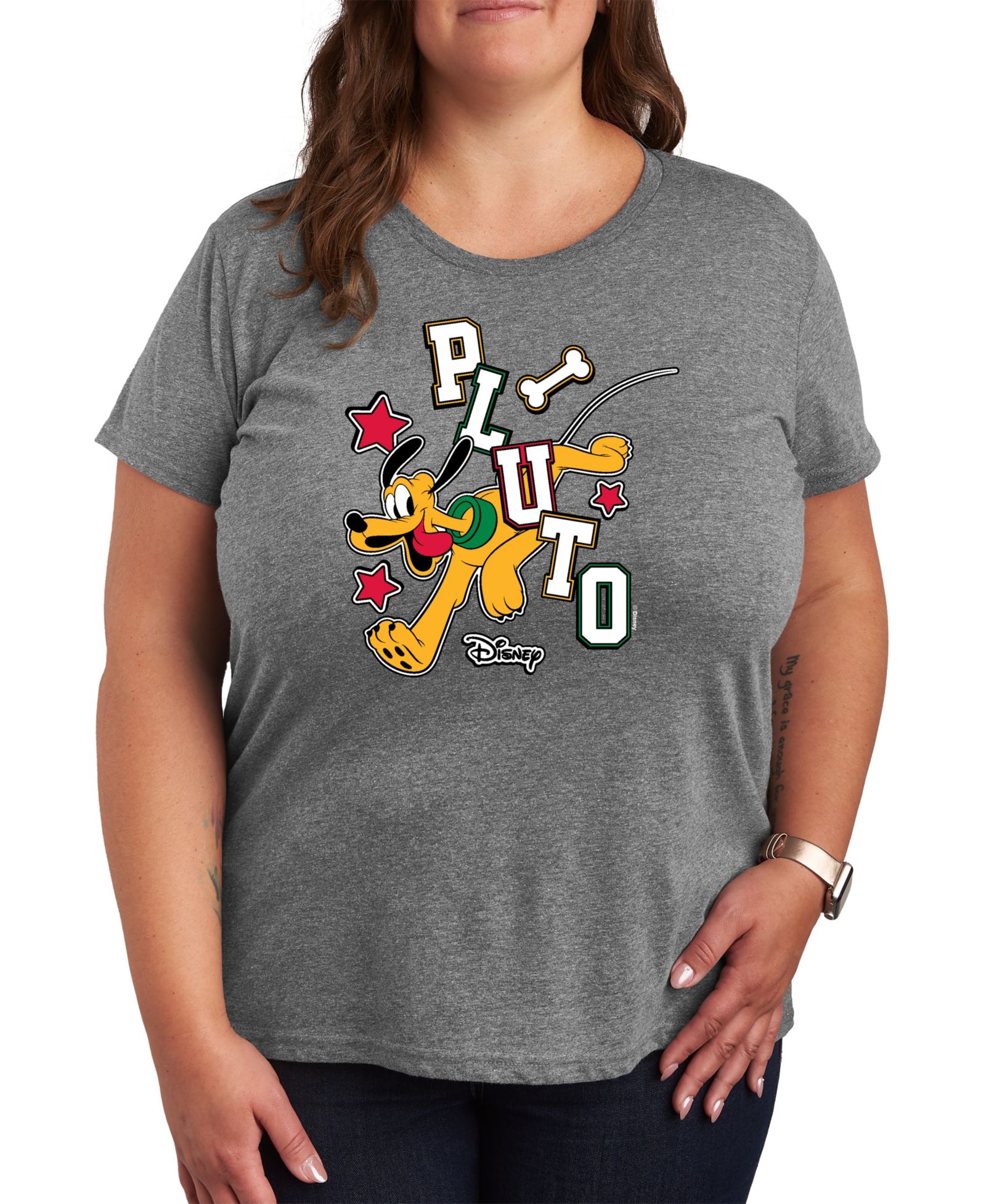 Футболка Disney Pluto с графическим принтом Plus Size Hybrid Apparel