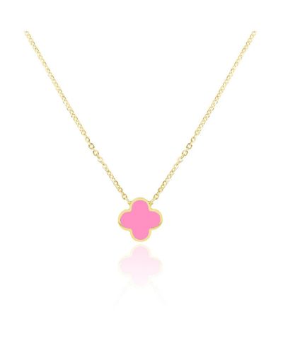 The Lovery Small Single Clover Necklace 14K Gold
