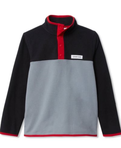 Lands' End Kids Anyweather Fleece Snap Neck Pullover