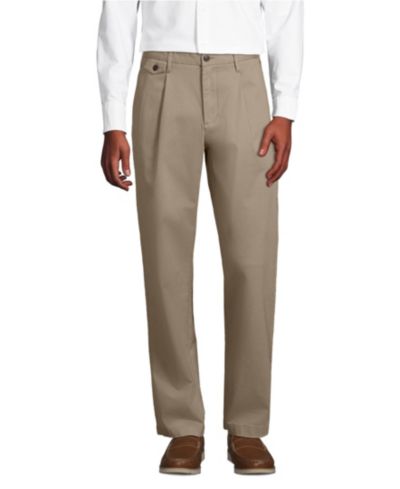 Мужские брюки Lands' End Men's Knockabout Comfort Waist Relaxed Fit Pleated Front Chino