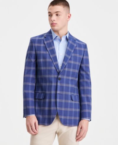 Nautica Men's Cotton & Linen Printed Modern-Fit Sport Coat