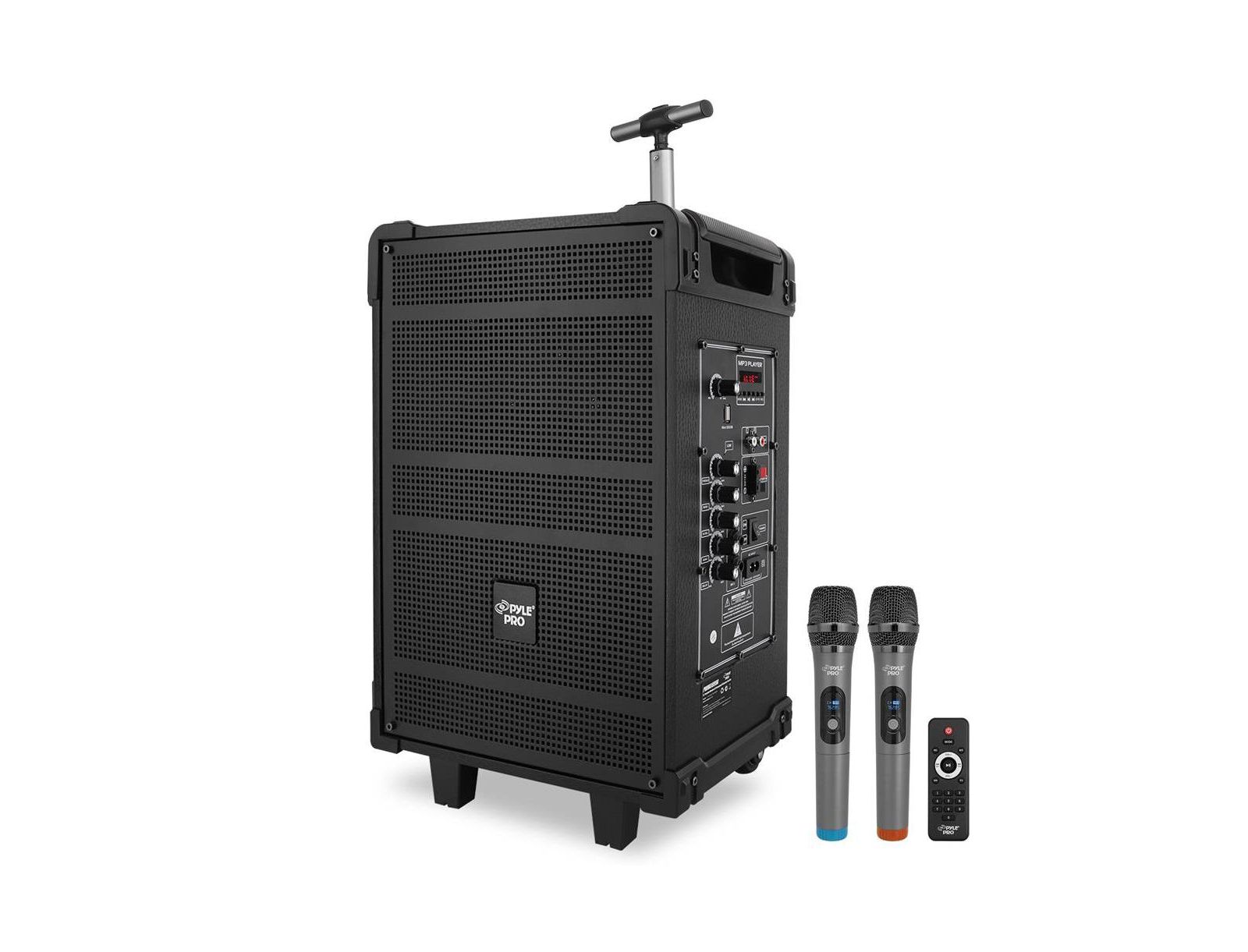 Pyle PWMA1099A Wireless Microphone Bluetooth Rechargeable Portable Speaker