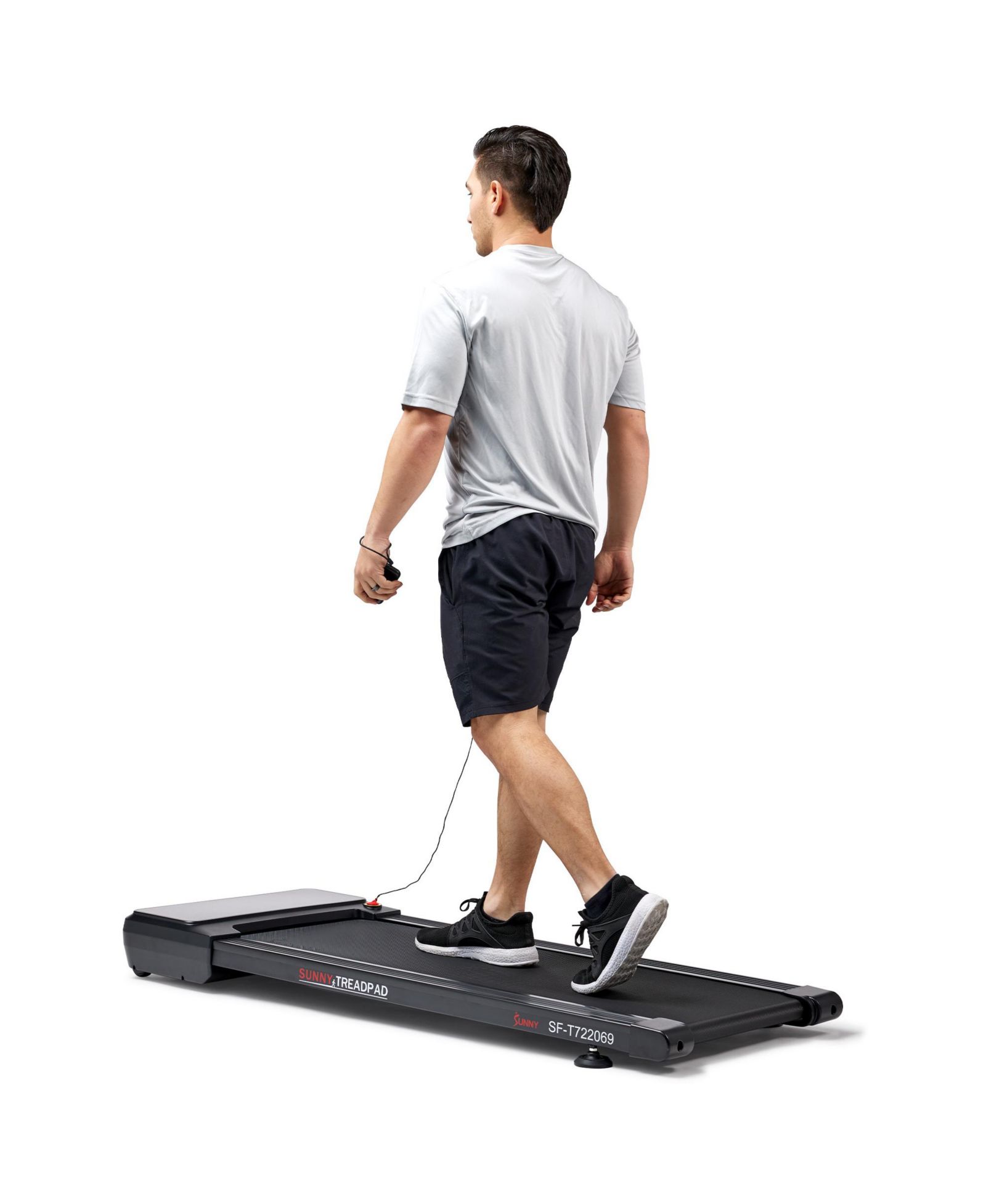 Sunny Health & Fitness Treadpad Sleek Stride Compact Smart Treadmill with 6-Level Auto Incline, Remote Control & Exclusive SunnyFit App Enhanced Bluetooth Connectivity