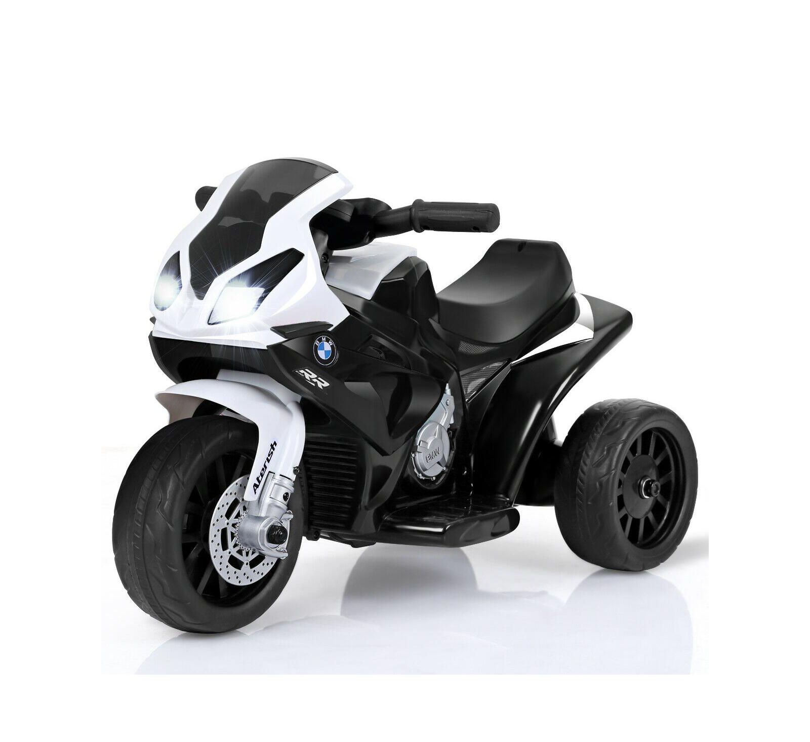 Детский электромотоцикл Gymax BMW Licensed 6V с музыкой и светом, Black